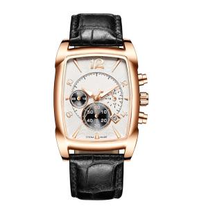 Wholesale 45mm Alloy Shell Mechanical Movement Wine Barrel Men'S Automatic Watch Leather Strap from china suppliers
