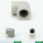 90° Ppr Pipe Fittings Elbow Size 20 - 160mm No Heavy Metal Additives Oem Service