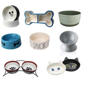 Wholesale Durable Ceramic Cat Feeding Bowls , Cute Pet Bowl Multifunctional from china suppliers