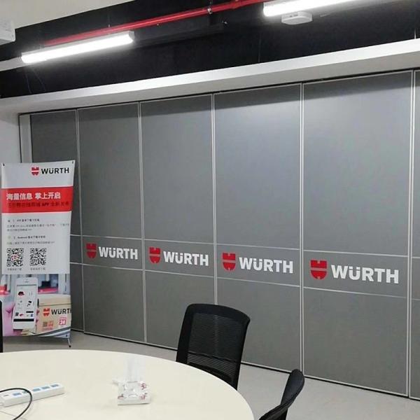 Soundproof Hanging System Office Partition Walls / Acoustic Folding Doors