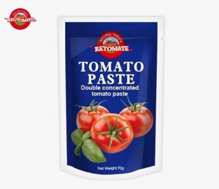 Factory Price Custom Printed Stand Up Pouch Bag 70g Tomato Paste Sachet Food