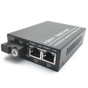 Wholesale IEC 60794 Fiber Optic Transceiver 20KM 1SC 2 RJ45 850nm 1310nm 1550nm Ethernet from china suppliers