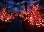 LED Iron Pole Cherry Tree Lights Peach Blossom Luminous Plant High Brightness