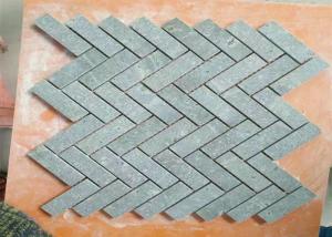Wholesale Kitchen Natural Stone Floor Tiles , Marble Herringbone Mosaic Tile 1&quot; X 3&quot; Chip Size from china suppliers