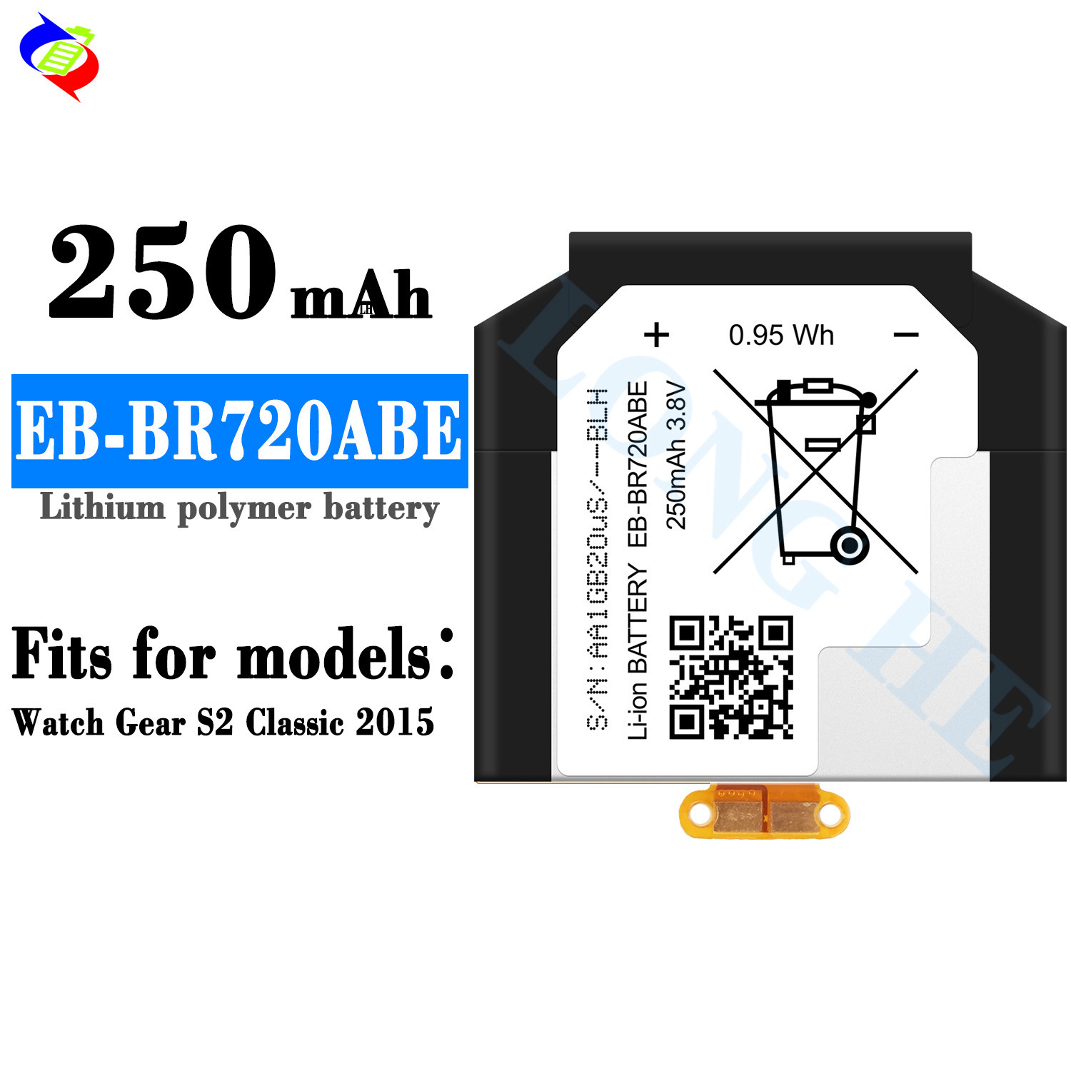 EB-BR720ABE For Samsung Gear S2 classic SM- R720 SM-- R732 250mAh Replacement Battery