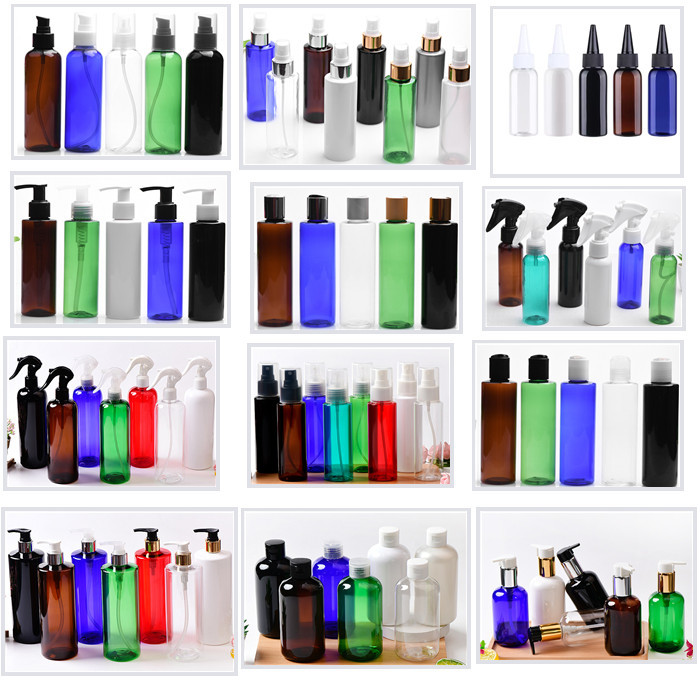 200ml Custom Logo Clear Amber Black Skincare Plastic flip cover Bottle