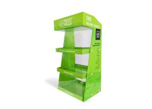 Wholesale CBD Oil Floor Retail Cardboard Display Stand Customization With PET from china suppliers