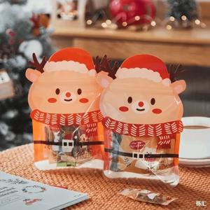 Wholesale Christmas Mylar Packaging Bag Santa Claus Shaped For Cookies Gummies Candies from china suppliers