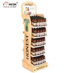 5 - Layer Wooden Energy Drink Display Stand For Bakery / Coconut Water Retail