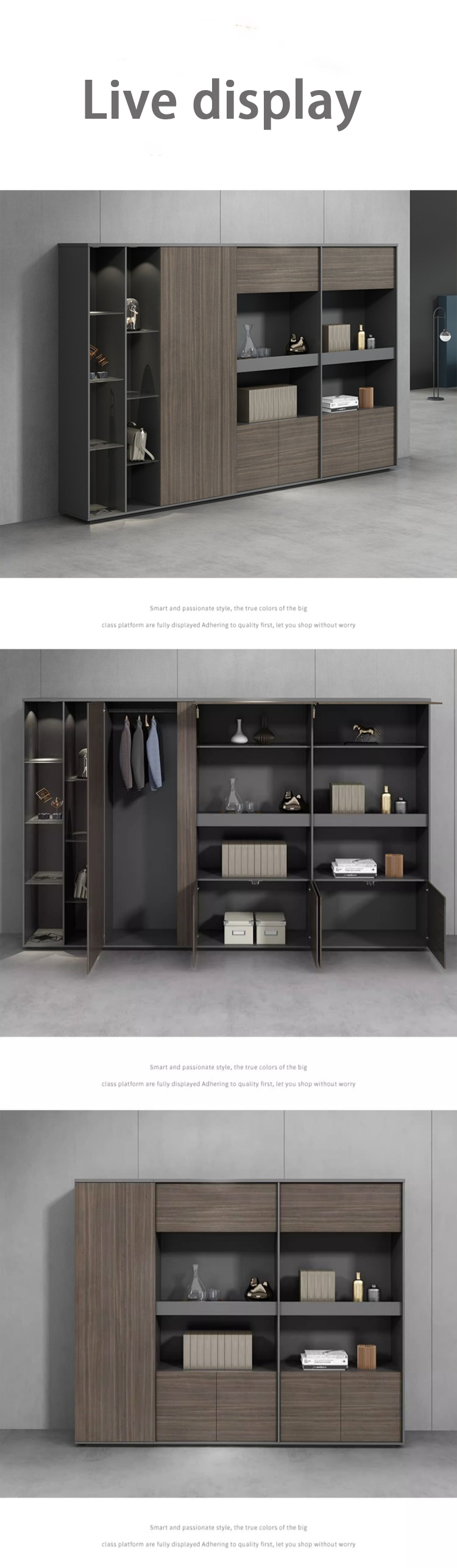Business Premises Large Office Cabinets for Documents Books Certificates and Trophies