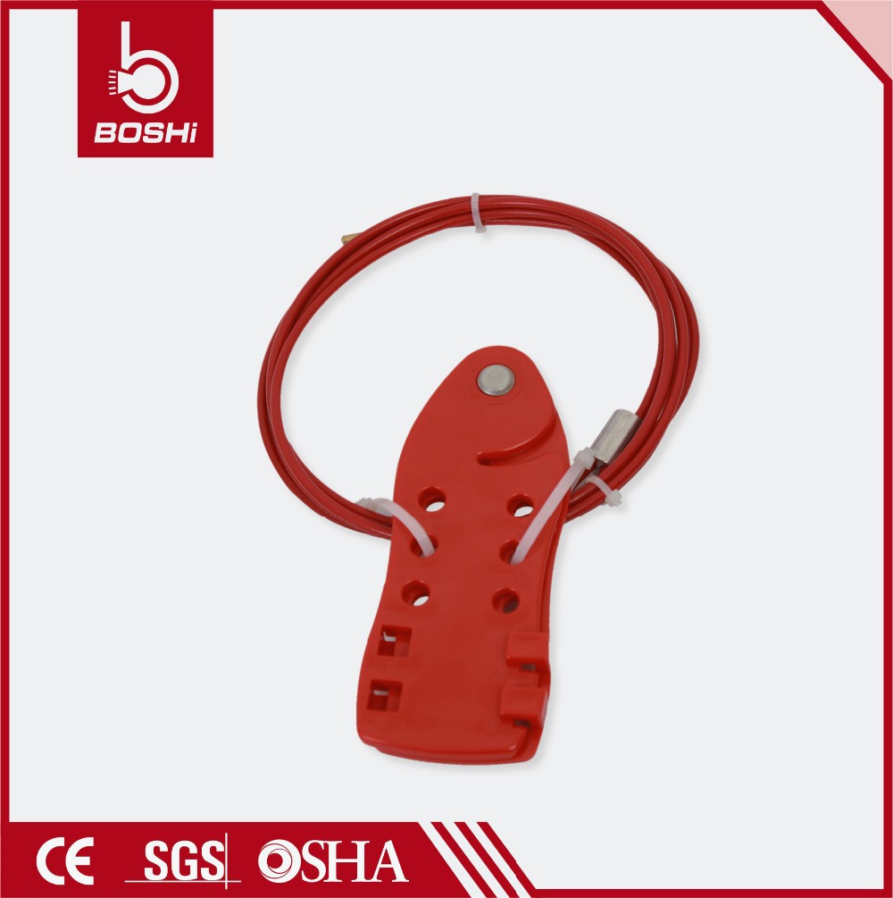 Insulated Universal Steel Cable Lockout , Fish Type Storage Cabinet Cable Lock