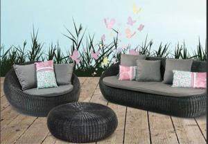 Wholesale 3pcs garden round rattan sofas from china suppliers