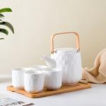 Nordic Tea Pot Set Sustainable Porcelain Japanese Tea Pots and Stoneware Cups