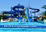 OEM Fiberglass Swimming Pool Slide Outside Water Amusement Parks Play Sets Ride