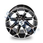 Golf Cart 12''/14'' Machined/ Glossy Black Aluminum Wheels Rims for Club Car,