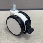 PU TPR Material M12X25MM Medical Caster Wheels With Brake Central Locking