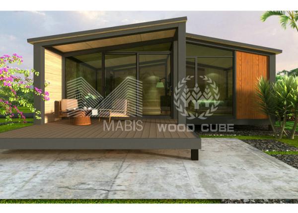 Wooden Design Modern Modular Apartments , Two Bedroom Prefabricated Holiday