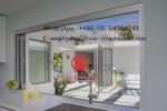 Aluminum insulated concertina folding storm door, Sliding Interior door Movable