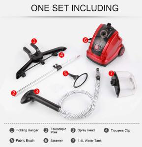 Wholesale Colorful Standing Clothes Steamer , Bottom Drain Plug Hanging Garment Steamer from china suppliers