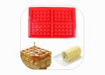 Kitchen Rectangle Silicone Baking Molds / Silicone Waffle Mould Bakeware Cooking