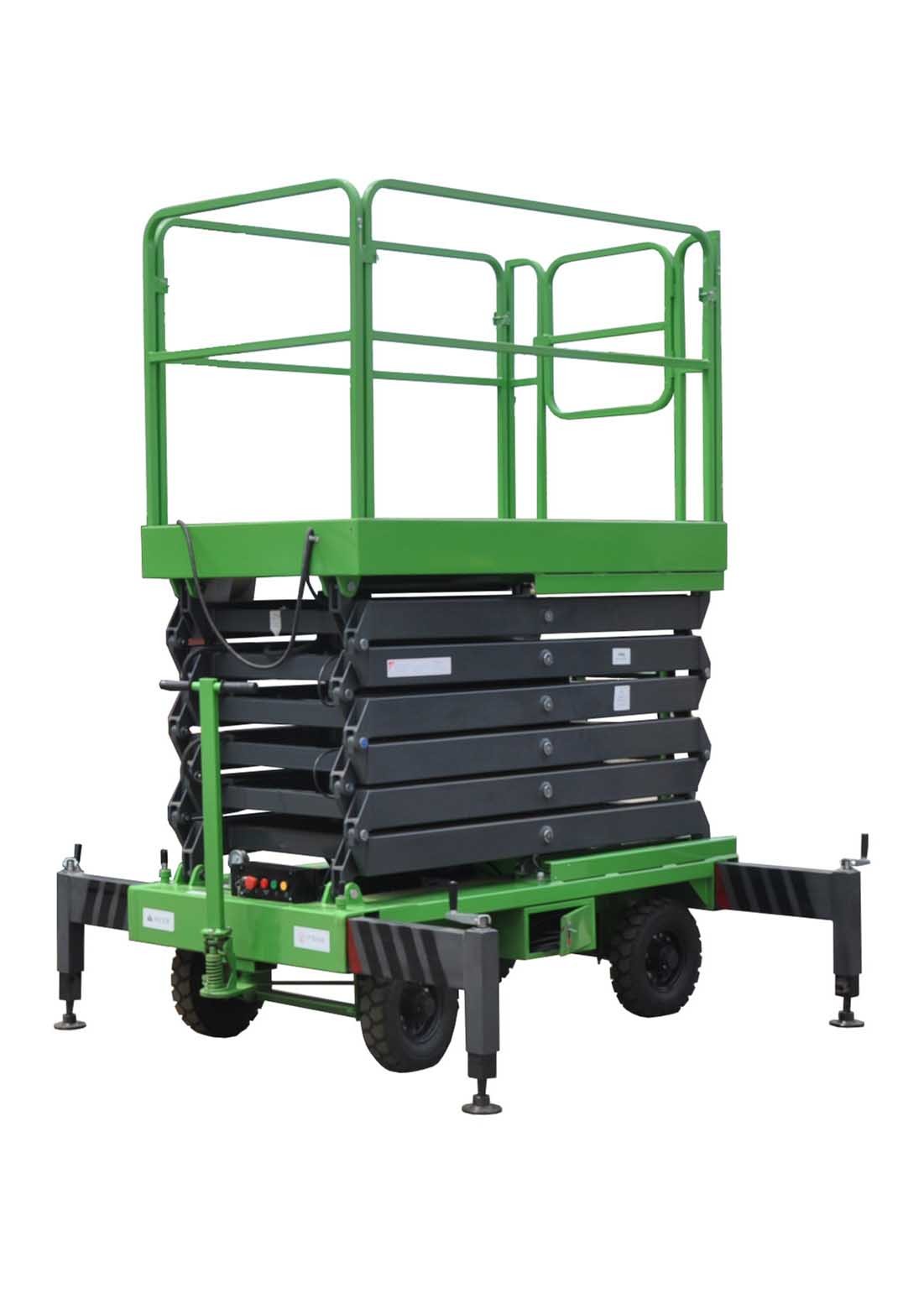 Manual Mobile Scissor lift Hydraulic Vertical Lifting Platform 6m 8m for Library Restaurant