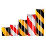Waterproof High Visibility Red And Yellow Industrial Marking Tape Heavy Duty