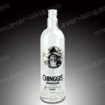SGS Screen Printing Crystal White Whiskey Glass Bottle