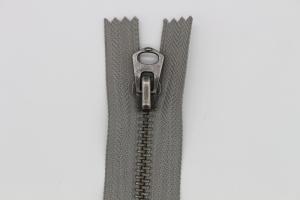 Wholesale Grey Tape Decorative Zippers For Sewing , Front Zipper Heavy Duty Invisible Zipper from china suppliers