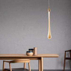 Wholesale Raindrop Golden Single Head Small Chandelier Luxury Copper Glass Led Hanging Lamp Nordic Simple Bedside Pendant Light from china suppliers