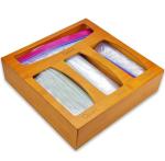 Drawer Bamboo Ziploc Bag Organizer Food Storage