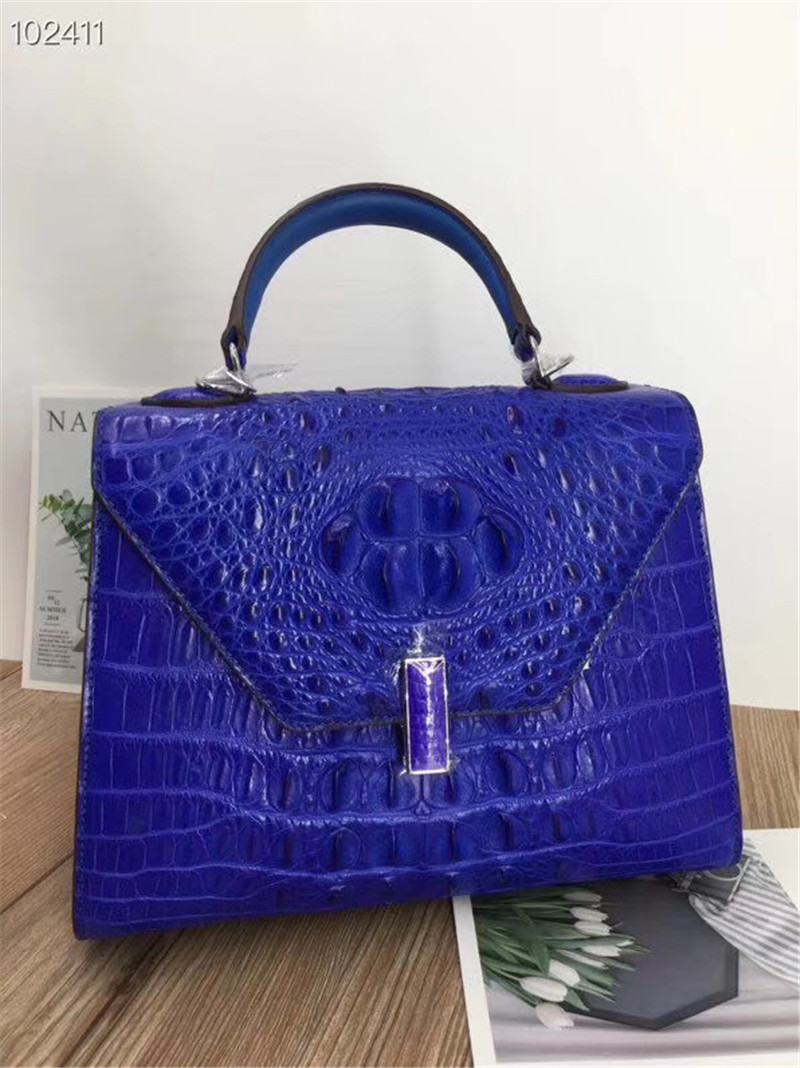 Fashion Genuine Crocodile Skin Lady Handbag Exotic Real True Alligator Leather Female Purse Women Three-way Shoulder Bag