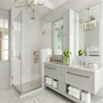 New Style Bathroom Furniture Modern Vanity Cabinets Plywood / MDF