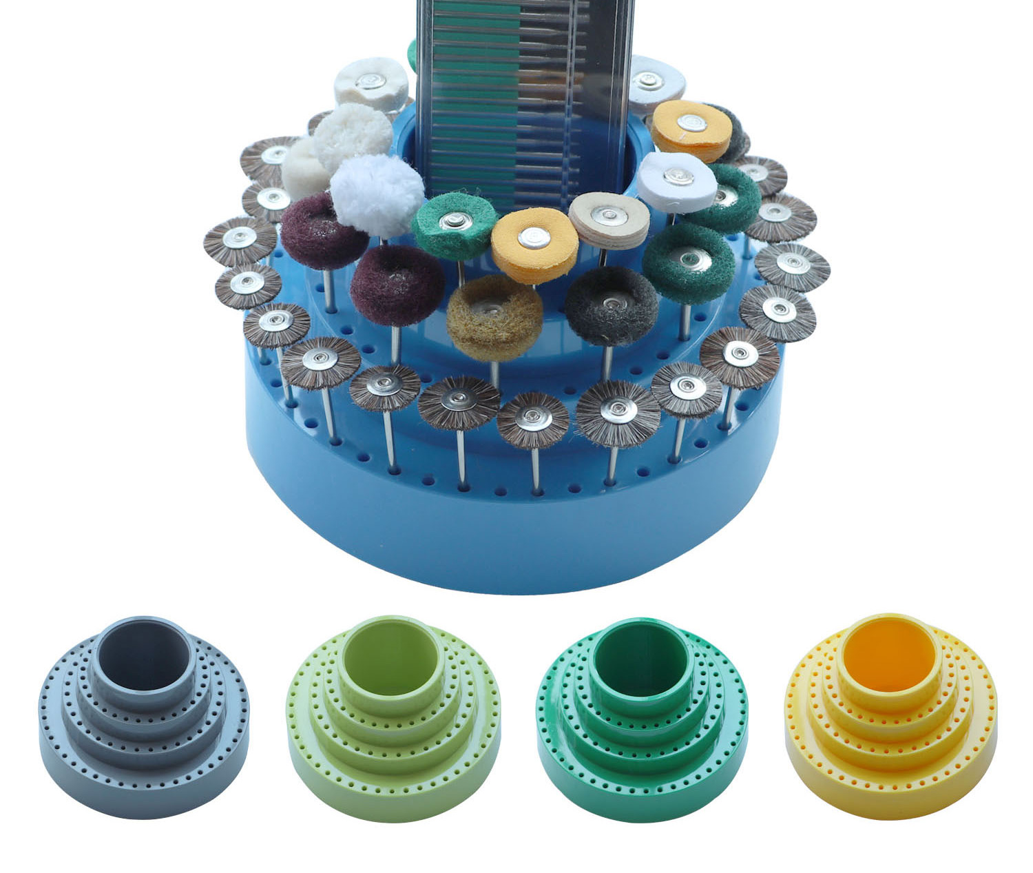 Rotating Round Shape Jewelry Empty Drill Bit Storage Case 170*95mm