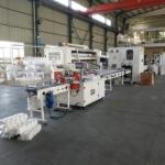 Log Saw Toilet Paper Rewinding Machine 11kw Multiple Rolls Packing Mach 380V