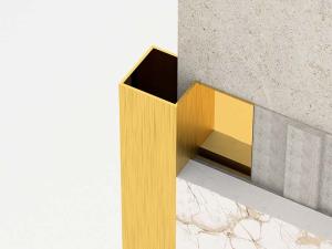Wholesale Brushed Square Shape Stainless Steel Tile Trim 0.6mm Finishing Strip Outside from china suppliers
