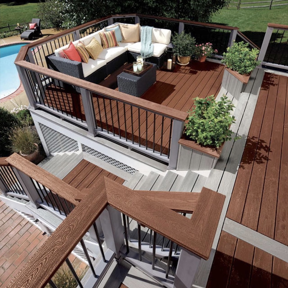 Outdoor PVC/WPC Wood Plastic Composite Decking Board with Long-lasting Wear Resistance