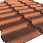 Plain Roof Tiles Zinc Aluminum Steel Stone Chips 0.2*420*1340 Stone Coated Metal