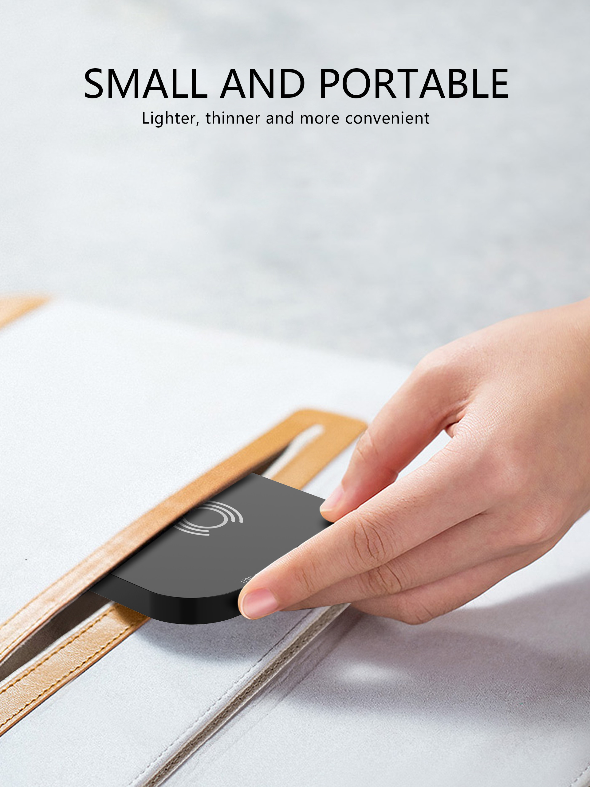 Wireless 10w Fast Portable Smartphone Charger Pad 5V 2A Input