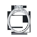 Simple Arrival S925 Bright Setting Women Infinity Round Cut Moissanite Ribbon