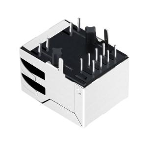 China JXD0-0008NL Tab Down 10/100 Base-T 1x1 Port Ethernet Rj45 Connector Green /Yellow Led on sale