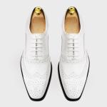 Fashion Genuine Leather Men Shoes , Adult Formal Dress Shoes Men