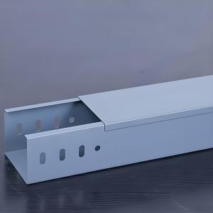 Wholesale 4 Slots Straight Slotted Cable Tray 50mm Height Straight Galvanised Steel Trunking from china suppliers