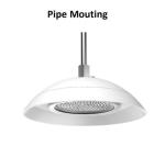 Dustproof 120w Led High Bay Lights High CRI Loop Hanging Black Housing Color