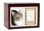Non Toxic Wood Photo Frames Memorial Pet Paw Print Customized And Uncrackable