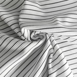 Wholesale 2*2 Rib ESD Fabric Elastic Antistatic Yarn Knit 6MM Stripe 240gsm Polyester from china suppliers