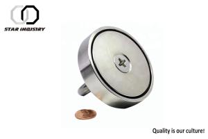 Wholesale D120mm Industrial Super Strong Magnets NdFeB Fishing Searching Silver Color from china suppliers
