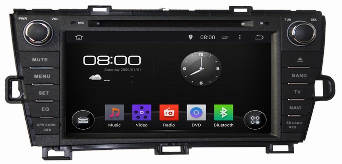 Ouchuangbo Car Radio GPS Media DVD Player for Toyota Prius 2009-2013 (Right) Android 4.4 Bluetooth 3G Wifi OCB-8004RD