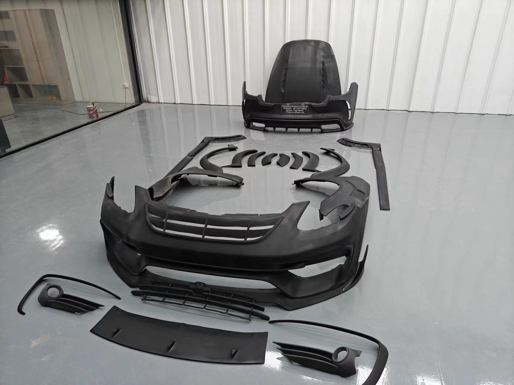 MSY Panamera 971 Body Kit Red Carbon Fiber Replace Front Bumper Spoiler Widebody Kit