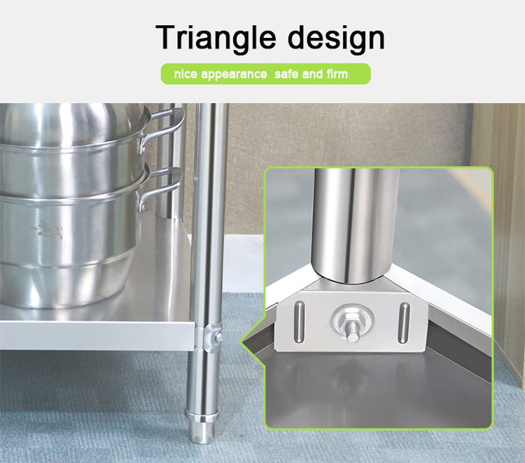 1.2/1.5/1.8/2.0M Length Stainless Steel Work Table for Hotel and Restaurant Equipment