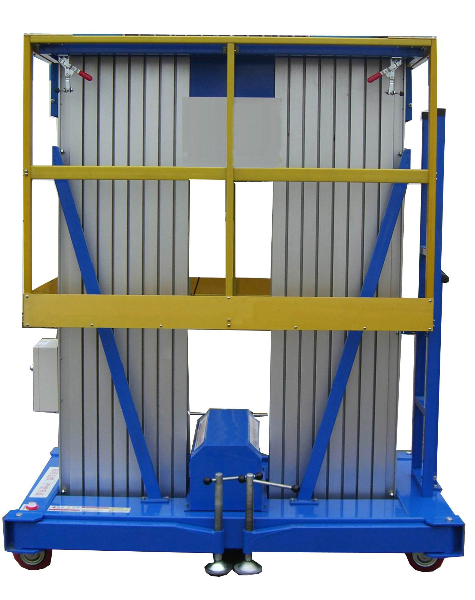 Double Mast Portable Aerial Work Platform 6 Meters Lifting Height Aluminum Alloy Profile